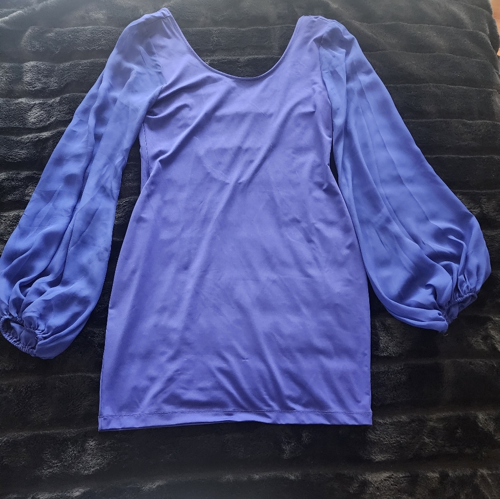 Low Back Ballon Sleeve Dress